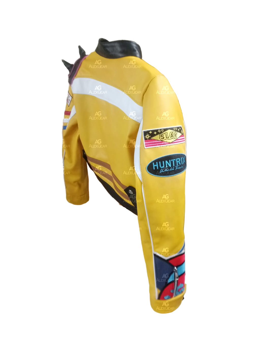 KPop Demon Hunters Rumi Yellow Leather Jacket – AlexGear