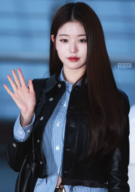 Wonyoung Cropped Leather Jacket