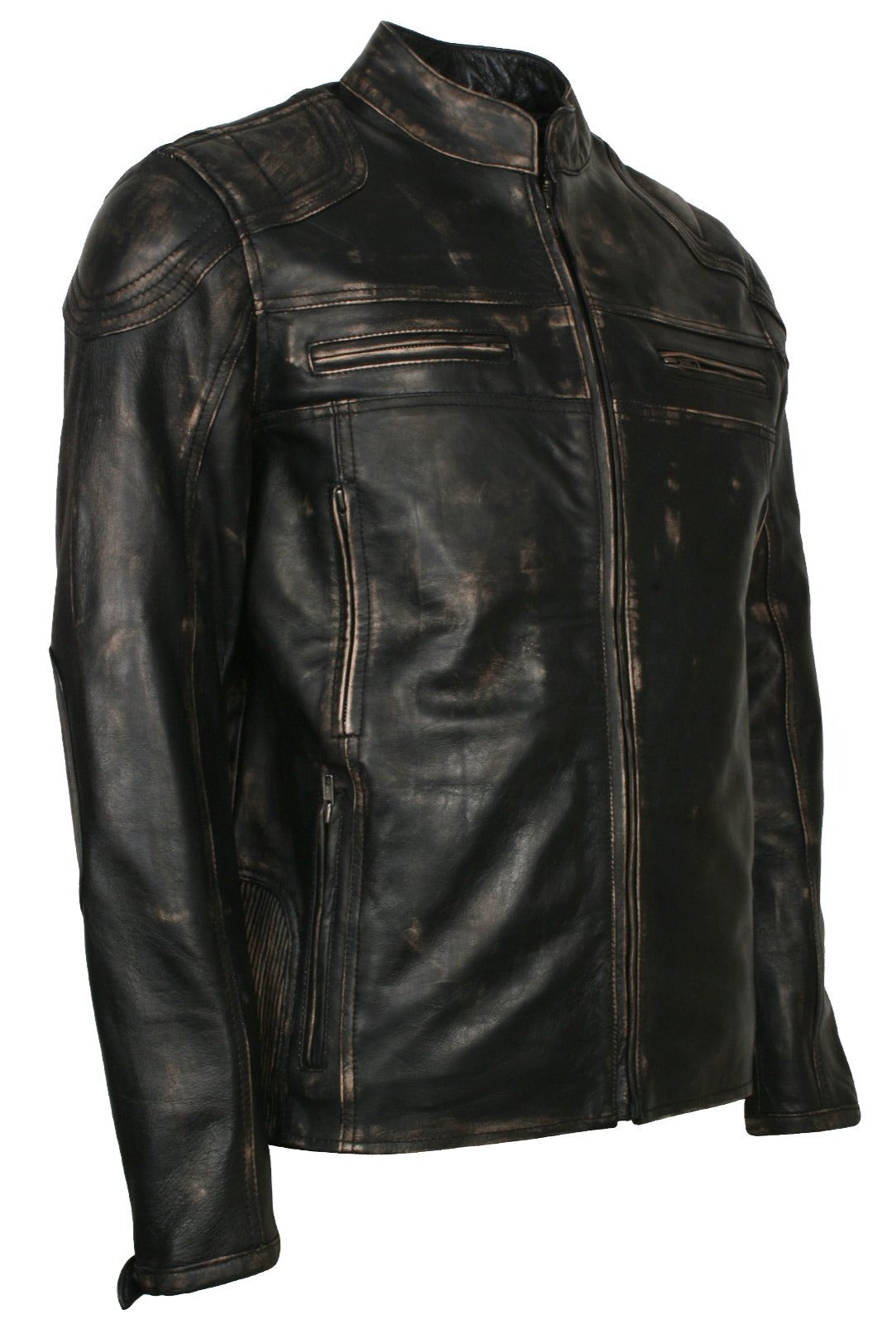Black Leather Jacket New Look Mens Biker 