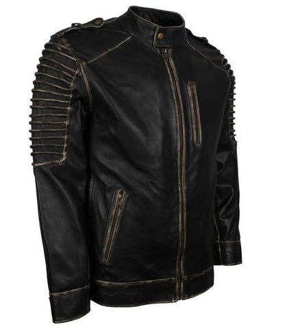 Black Leather Batman Joker Motorcycle rider Leather Jacket