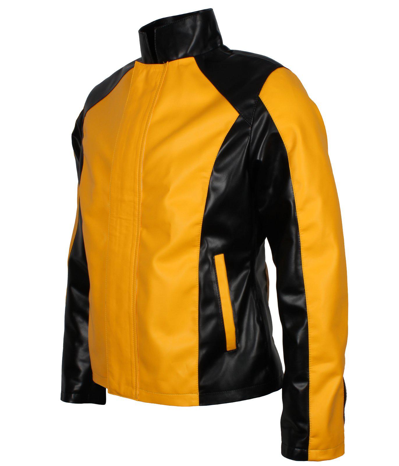 Cole Macgrath Infamous 2 Game Yellow and Black Leather Faux PU Synnthetic Jacket