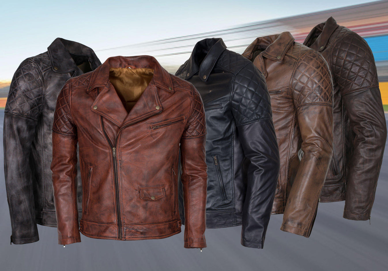 Alex Gear | Men's Waxed Brando Genuine Leather Motorcycle Jacket – AlexGear