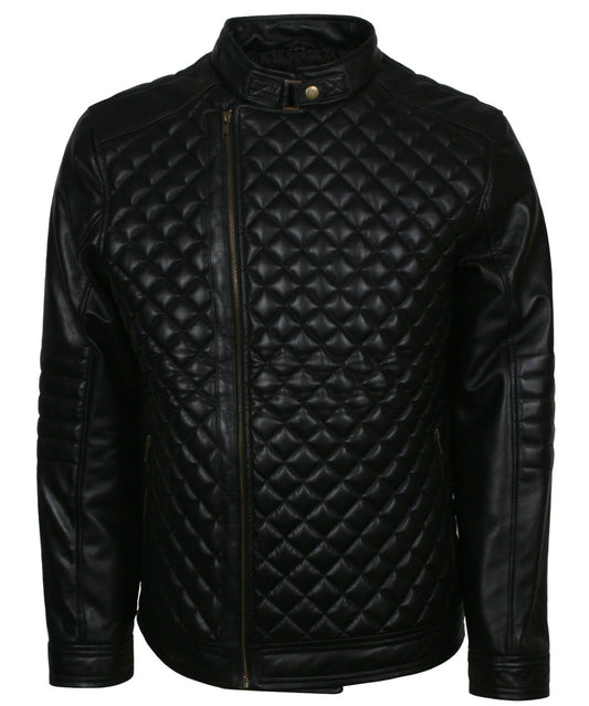 Diamond Quilted Jacket Mens New Look