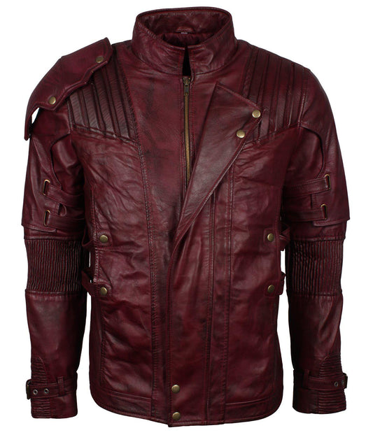 Genuine Leather Maroon Cosplay Leather Jacket