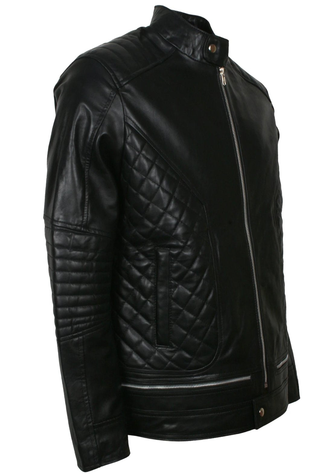 New look mens leather biker jacket best sale