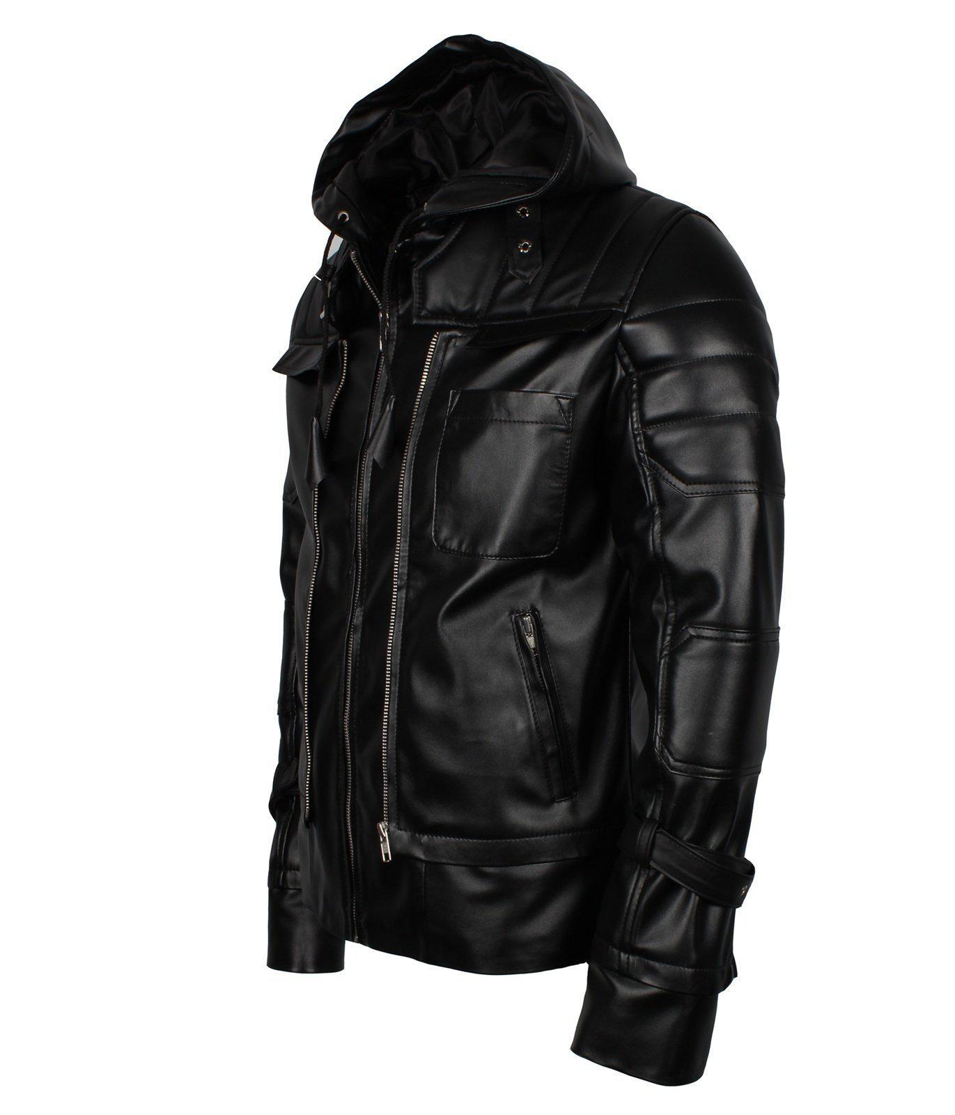 Mens batman hot sale leather jacket