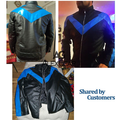 batman nightwing arkham knight cosplay leather jacket customer review