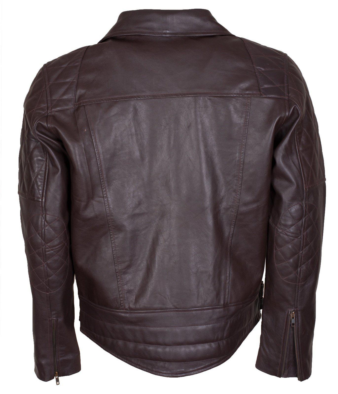 Diamond Pattern Leather Jacket