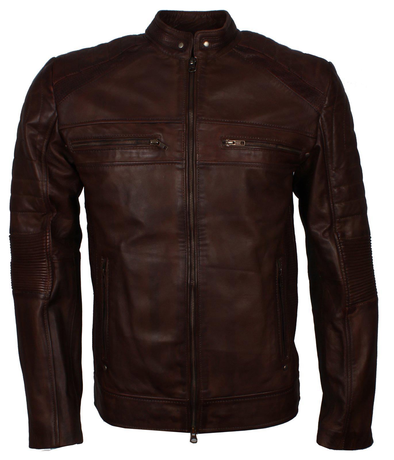 Dark Brown 2020 Motocross Leather Jacket 