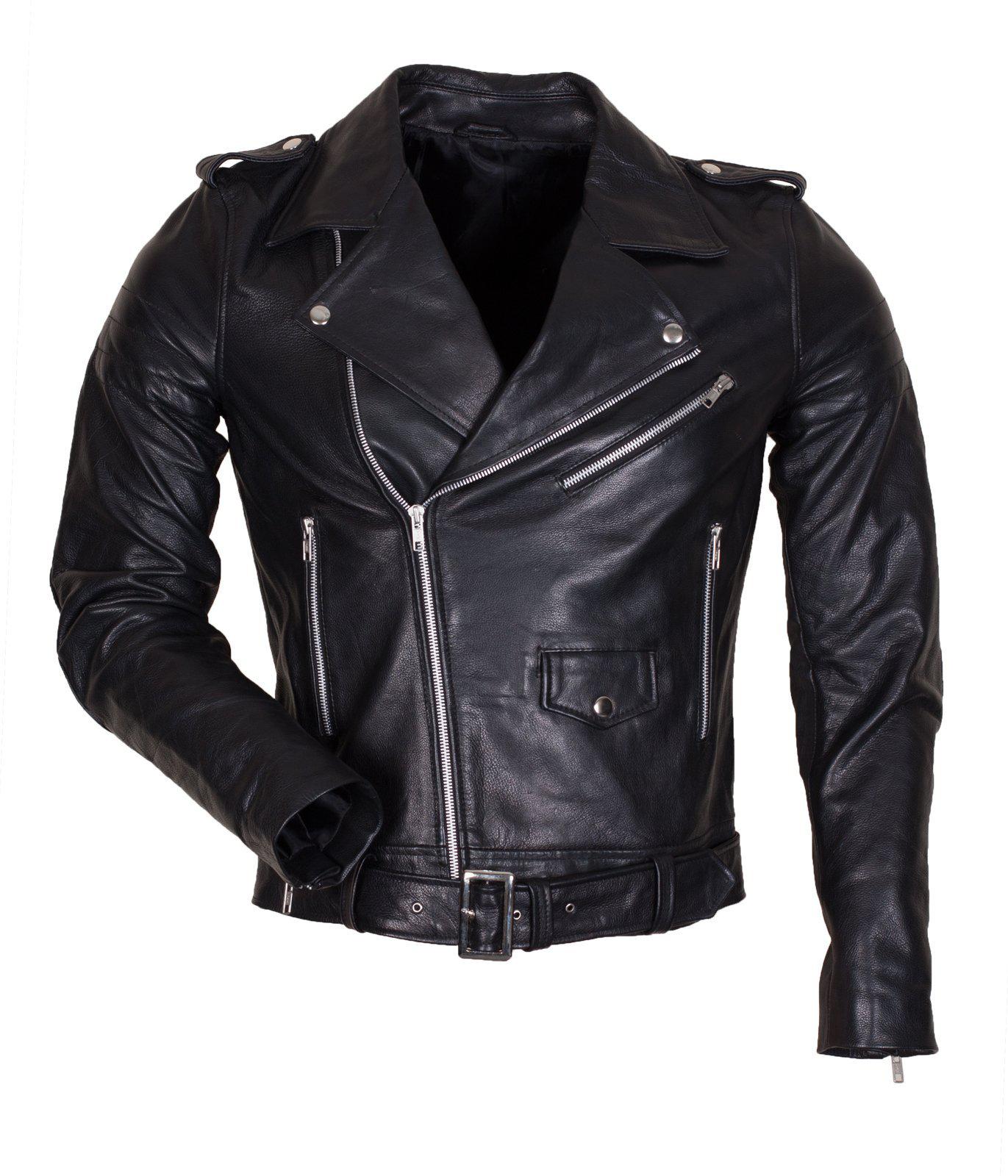 Marlon Brando Jacket in Black Genuine Leather for Men – AlexGear