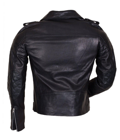 Marlon Brando Leather Jacket in Black