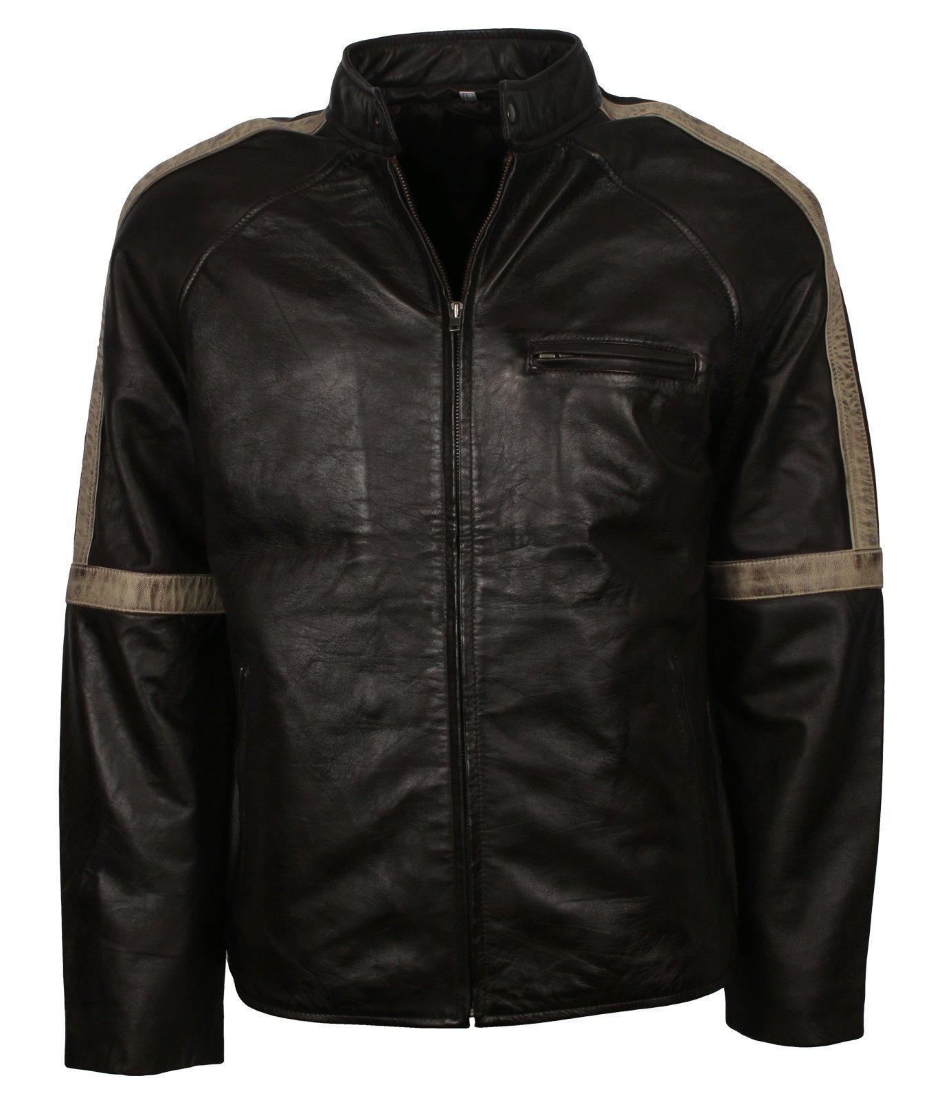 Black Classic Motorcycle Leather Jacket