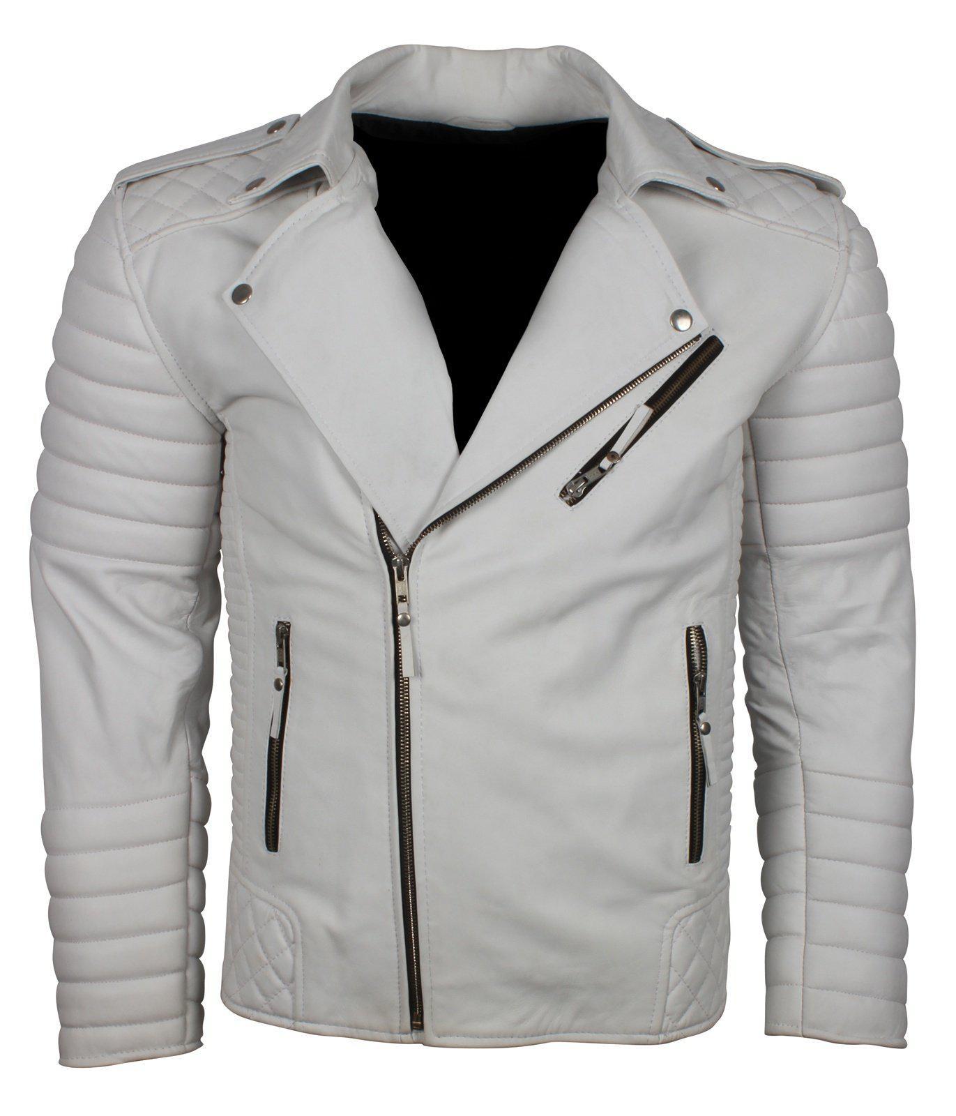 White Leather Jacket Boda Inspired