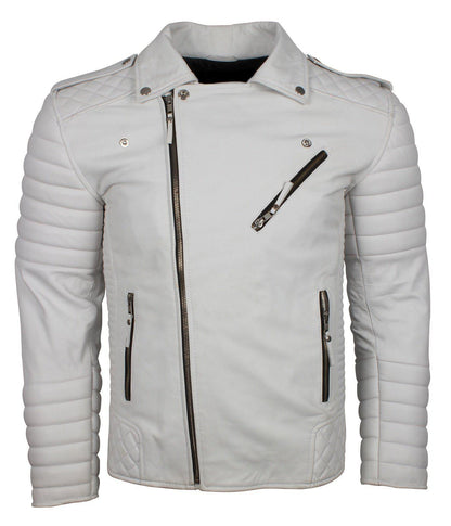 White Leather Jacket US and UK