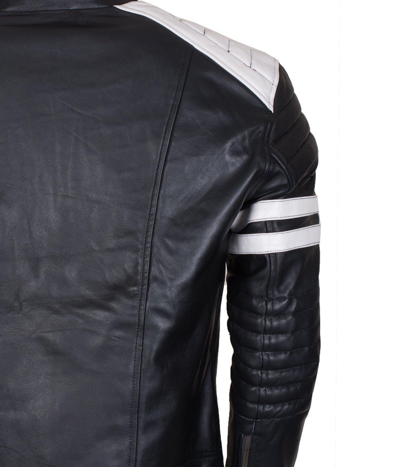 Riders and Bikers leather jacket black and white