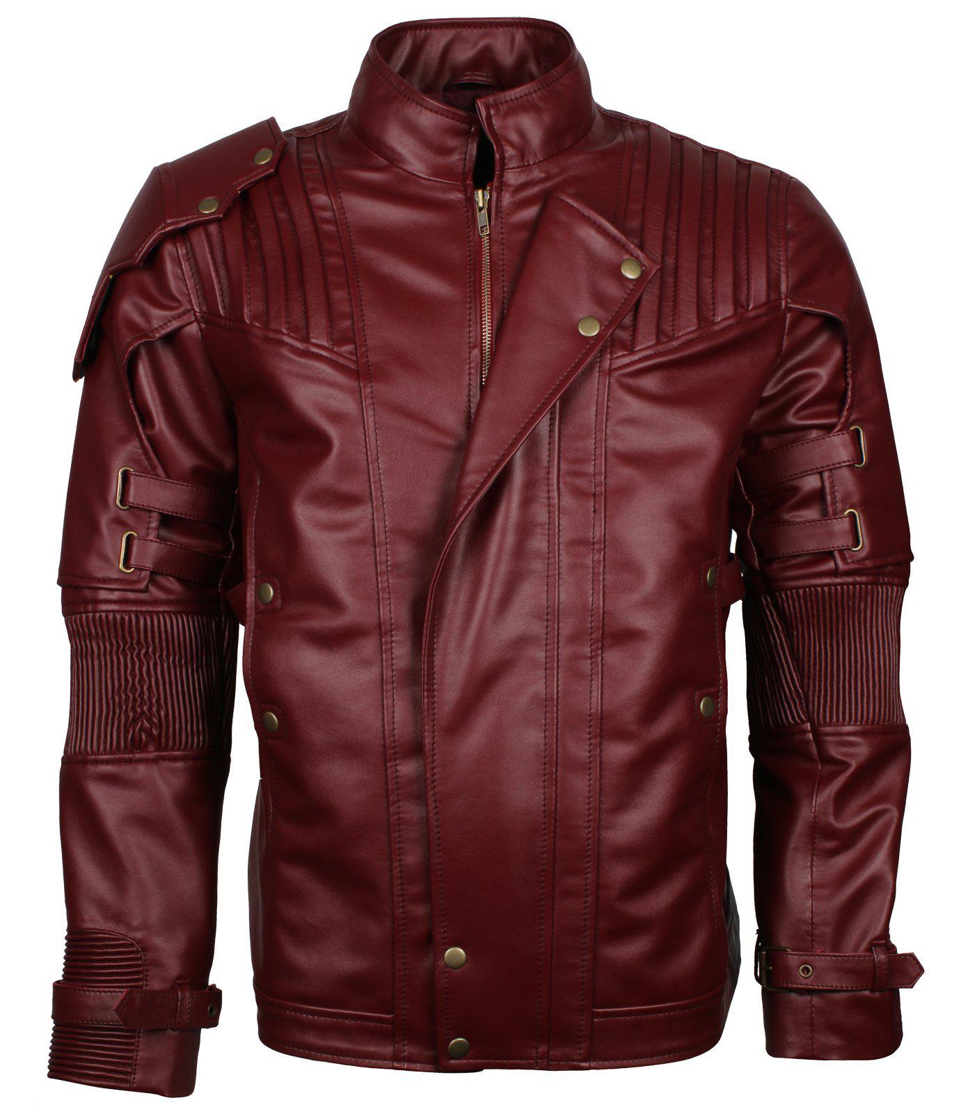 Star Lord Maroon Leather Jacket