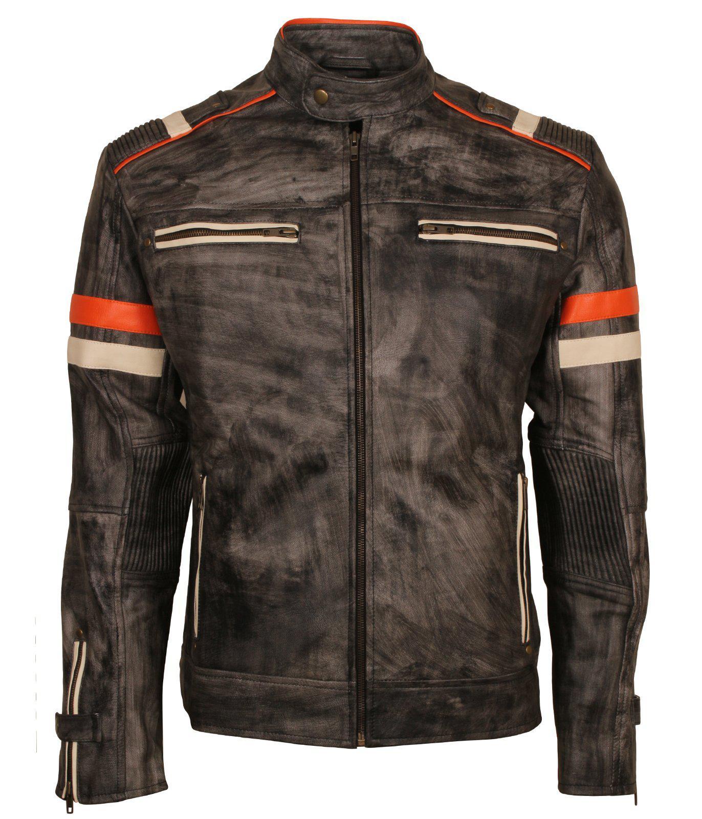 Retro Vintage Leather Motorcycle Jacket