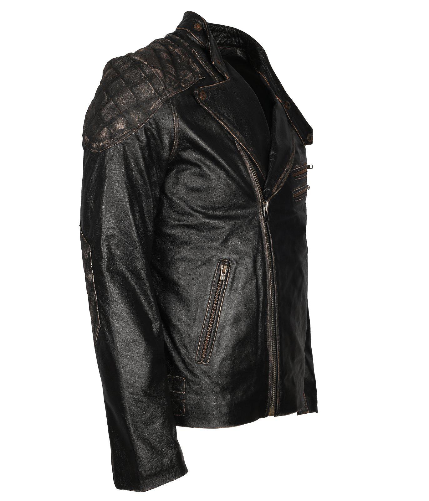 Skull and Crossbones Black Leather Jacket