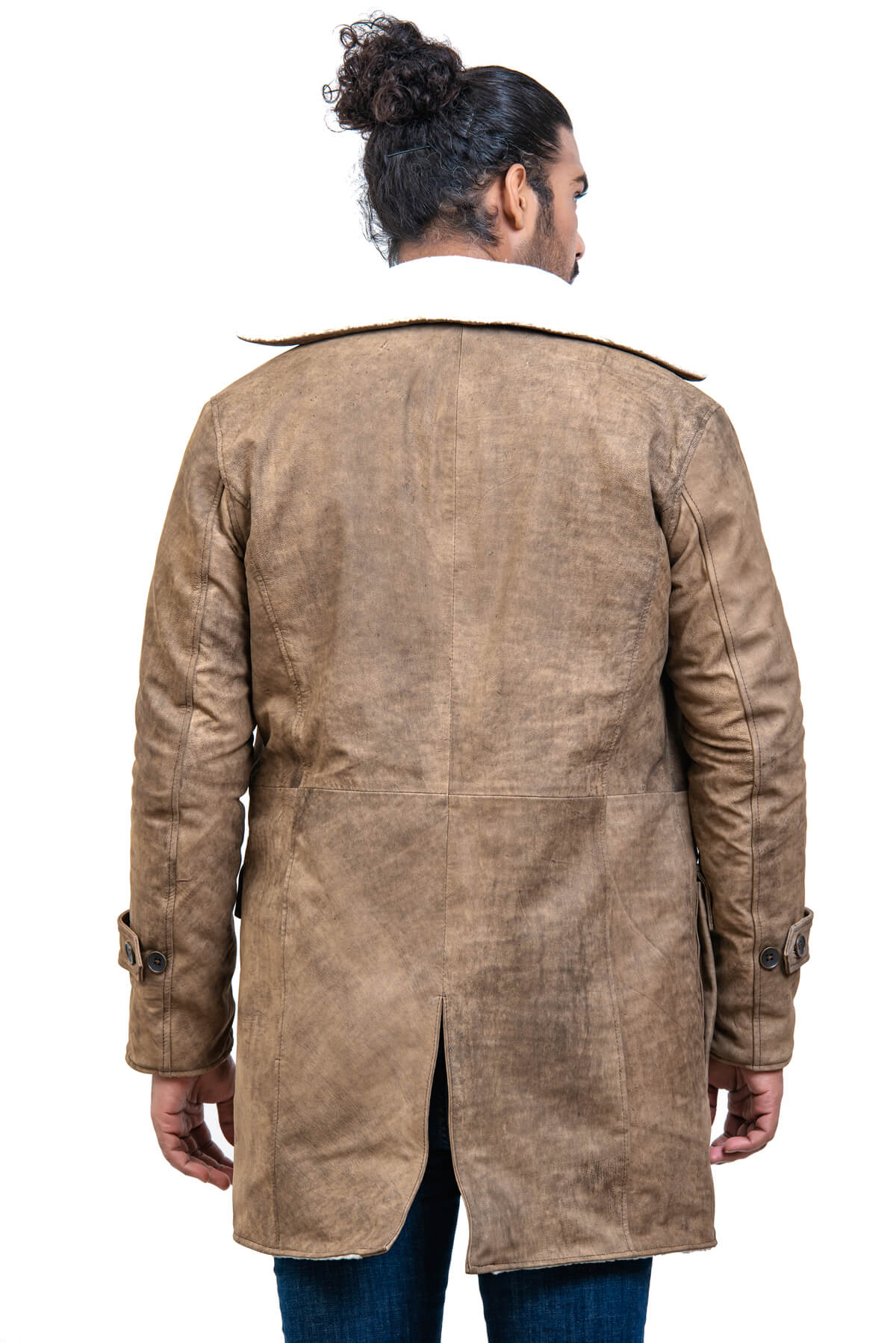 Real Leather Bane Coat Mens