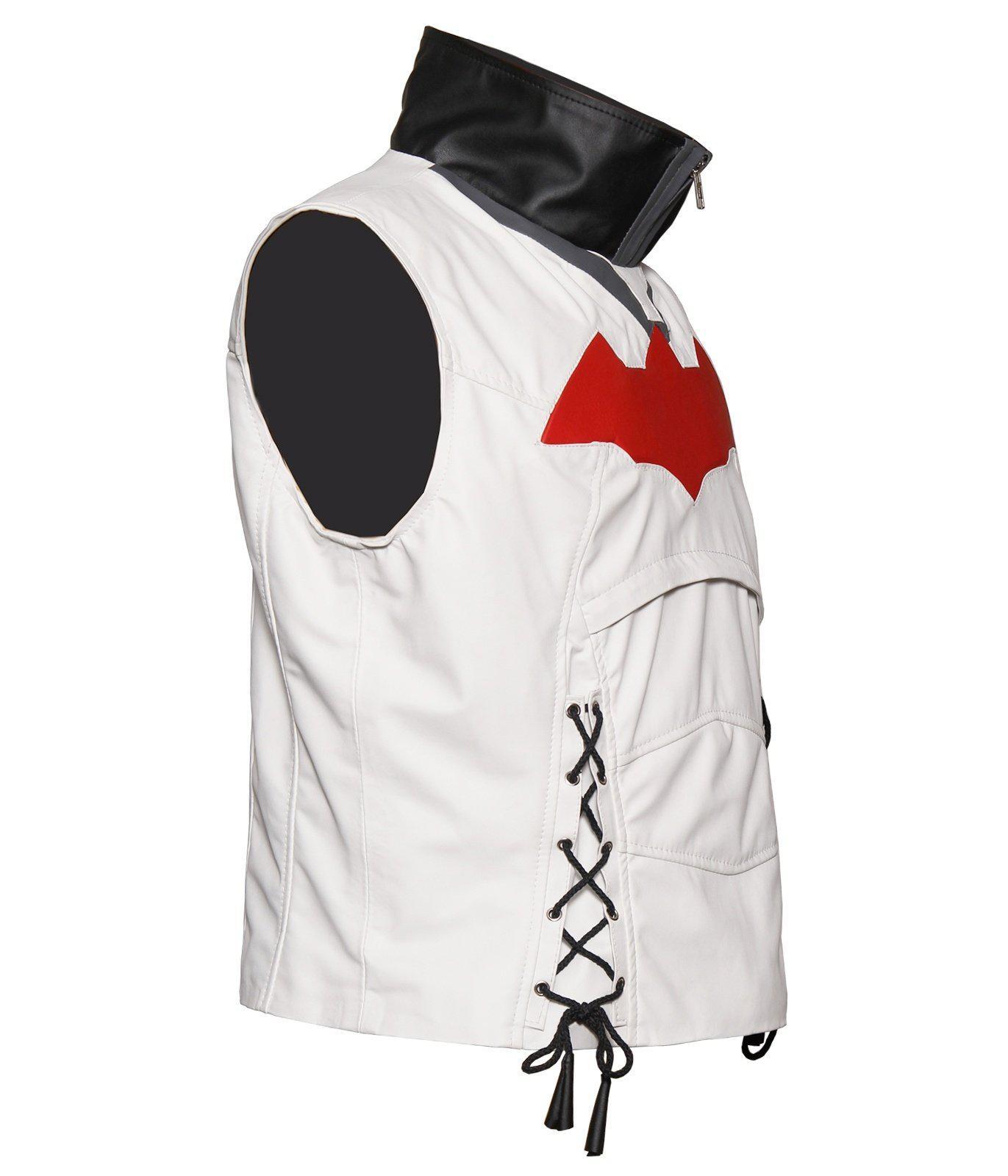 Red hood Batman Arkham knight Cosplay Leather Jacket & Vest – AlexGear